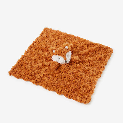 Rust Swirl Fox Baby Security Blanket