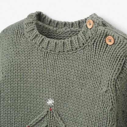 Green Christmas Tree Knit Pullover